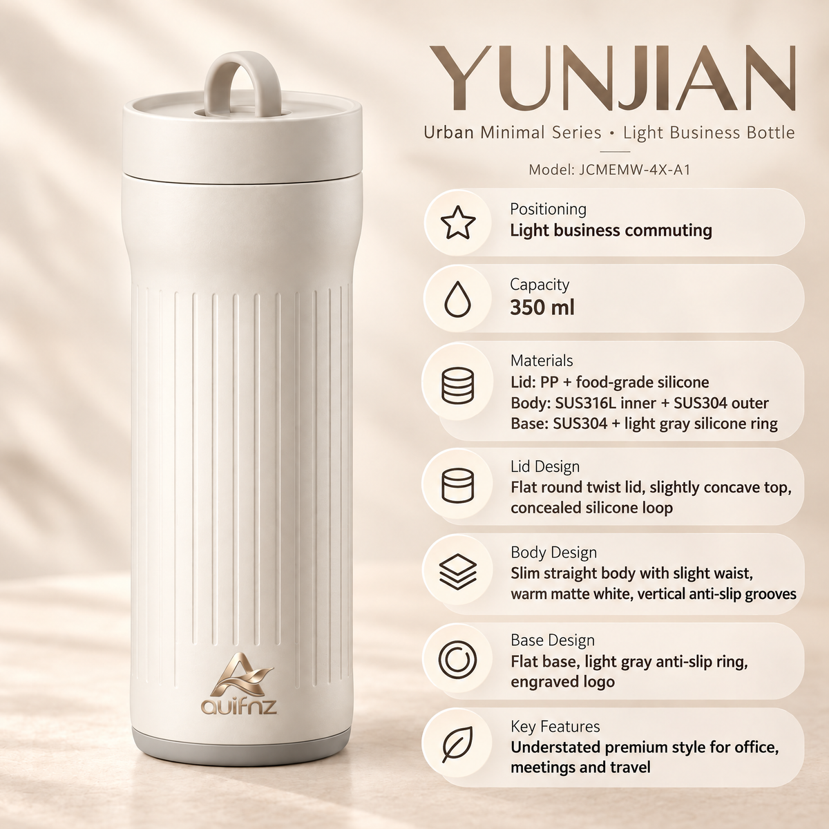Cloud Minimal Thermos Bottle