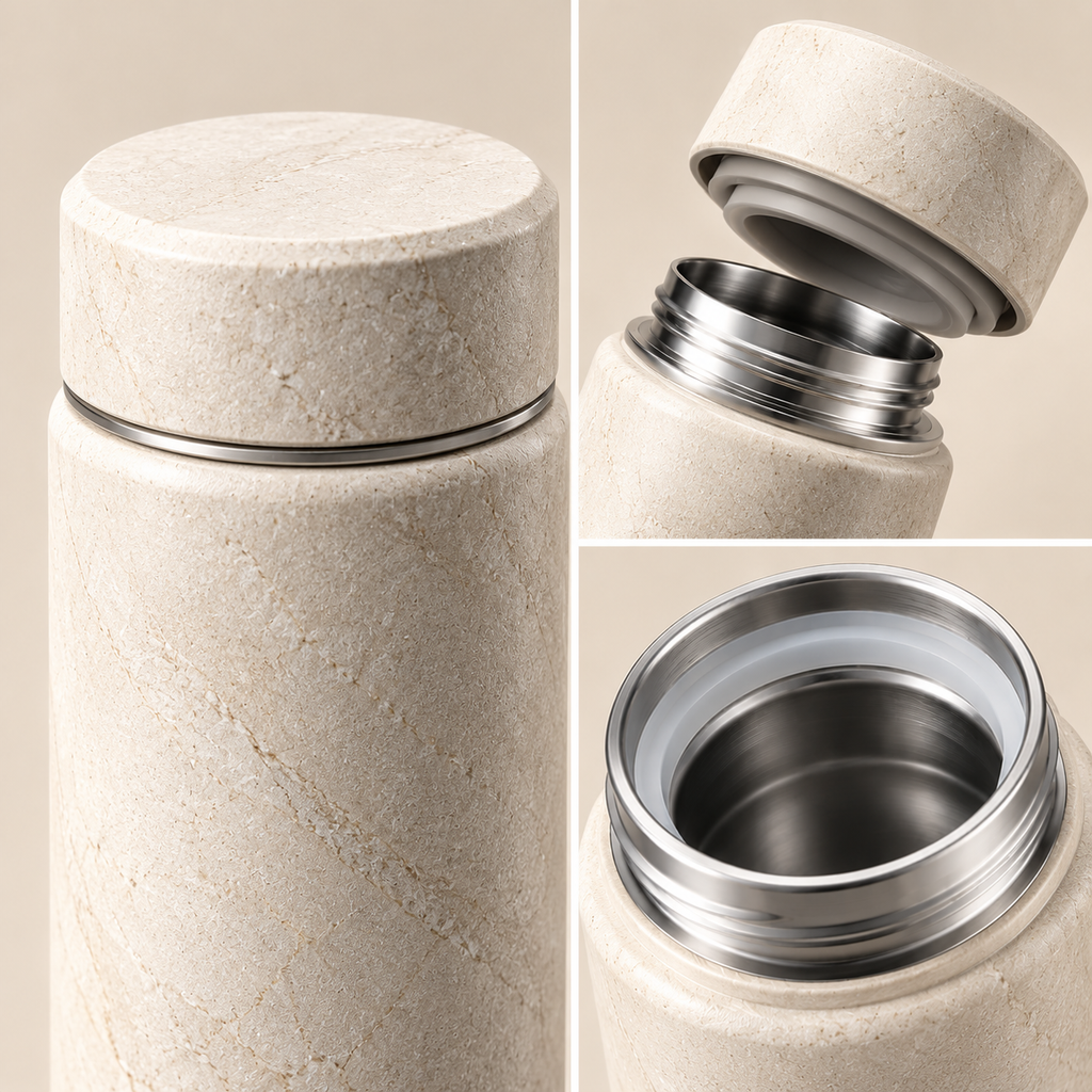Elegant Marble Thermos Bottle