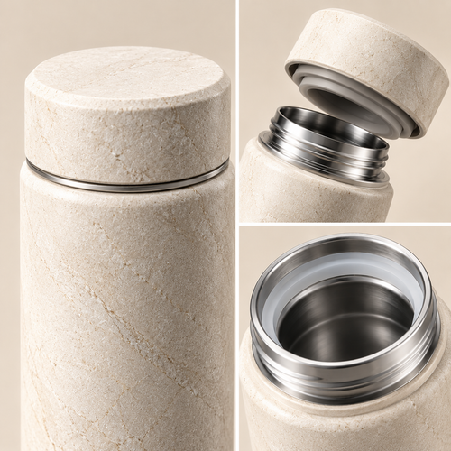 Elegant Marble Thermos Bottle