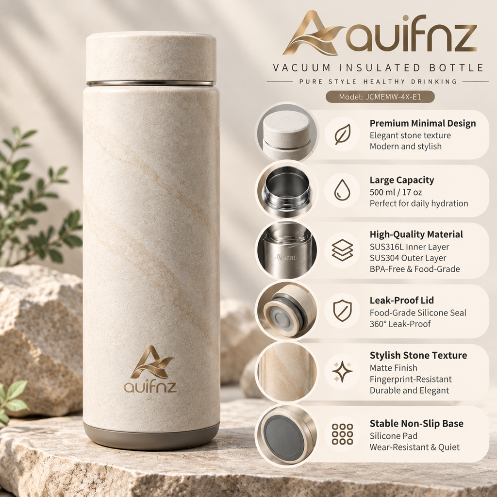 Elegant Marble Thermos Bottle